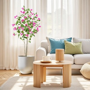 Nasitip Artificial Bougainvillea Tree, Simulation Flower with Real Touch Leaves Pre-Potted Fake Blooming Tree Plant - 1 of 4