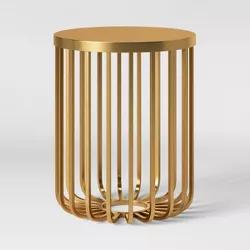 Kibara Cage Accent Table Brass - Opalhouse™