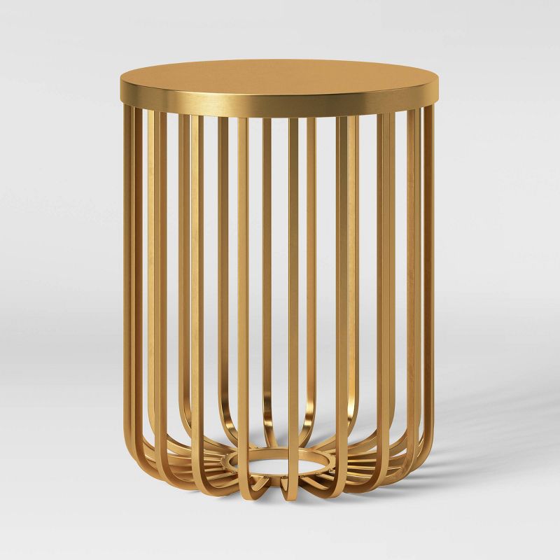 Kibara Cage Accent Table Brass - Threshold&#8482;, 1 of 11