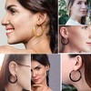 Chunky Hoop Earrings | 30-100mm Gold Plated/Black Stainless Steel Statement Jewelry for Women - 3 of 4