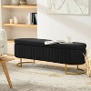 Bernardo Modern Tufted Storage Bench with Metal Legs|ART OF LIVING DESIGNS - 2 of 4