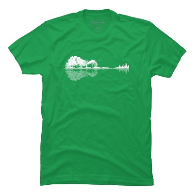 Men's Design By Humans Nature Guitar By Maryedenoa T-Shirt