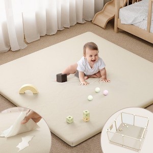 GOTGELIF 50"x50" Ultra-Soft Memory Foam Baby Play Mat Waterproof & Non-Slip Tummy Time Mat - 1 of 4