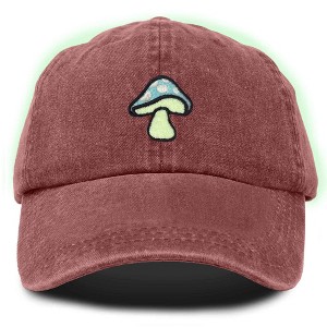 Dalix Mushroom Embroidered Fungi Magic Dad Hat Cotton Baseball Cap Adjustable Mens - 1 of 4