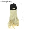 Unique Bargains Women's Halloween Baseball Cap with Hair Extensions Curly Wavy Hairstyle Adjustable Wig Hat Light Gold Tone - image 3 of 4