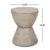 Okak Modern LightWeight Concrete Outdoor Side Table Geometric Indoor End Tables, Decorative Garden Accent Table Stools for Yard Patio - 4 of 4