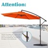 HYLEORY Beeram 120" Round Cantilever Umbrella with Counterweight - 4 of 4