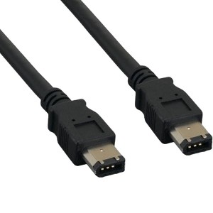 Sanoxy 6ft IEEE 1394a FireWire 400 6-pin to 6-pin, Black - 1 of 2