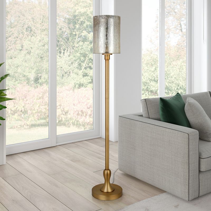 Hampton & Thyme 68.75" Tall Floor Lamp with Glass Shade , 3 of 11