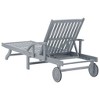 vidaXL Patio Sun Lounger Gray Solid Acacia Wood - 3 of 4