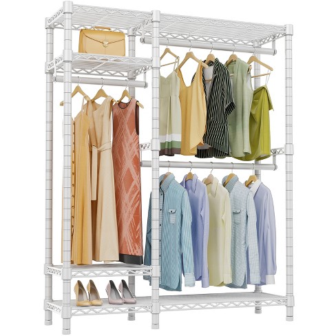 Vipek V30 Garment Rack Heavy Duty Freestanding Clothing Rack, Metal Clothes  Rack Portable Wardrobe Closet System, White : Target