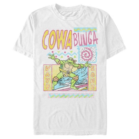 Men's Teenage Mutant Ninja Turtles Distressed Wave Zone Michelangelo T-shirt  : Target