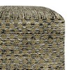 WyndenHall Tabitha Square Woven PET Polyester Pouf: Upholstered, No Assembly, Padded Seat, 250lb Capacity - 3 of 4