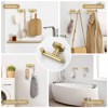 Itopfox 10 Piece Brushed Gold Bathroom Hardware Set 23.6 Inch Towel Bar Toilet Paper Holder Towel Ring Hooks Stainless Steel Wall Mounted - 4 of 4