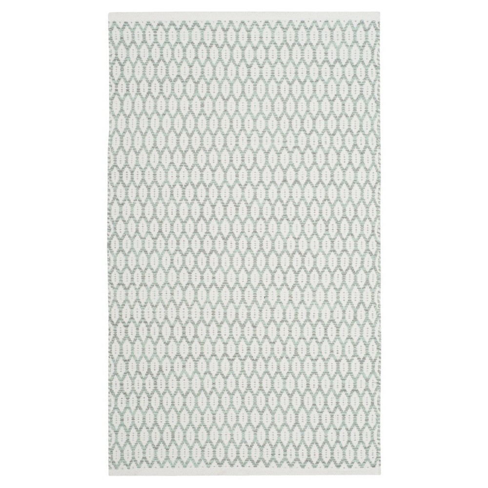 8'x10' Alena Woven Rug Light Green/Ivory - Safavieh