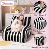 Sapphtopaz Bean Bag Chair for Adults Teens,Faux Fur Bean Bag Sofa Floor Sofa with Side Pockets,Comfy Reading Chair for Living Room,Bedroom - 2 of 4
