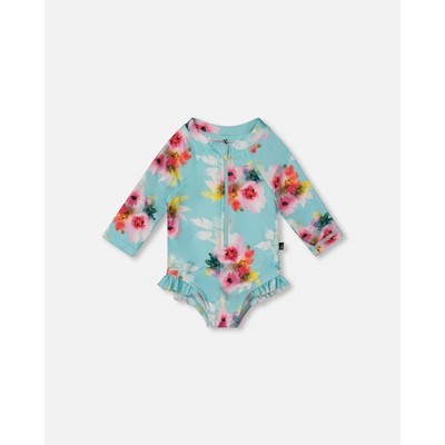 turquoise and pink flowers