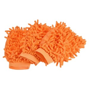 Unique Bargains Microfiber Chenille Mitts Reusable Scratch-Free Cleaning Glove Wash Sponge for Home Kitchen - 1 of 3