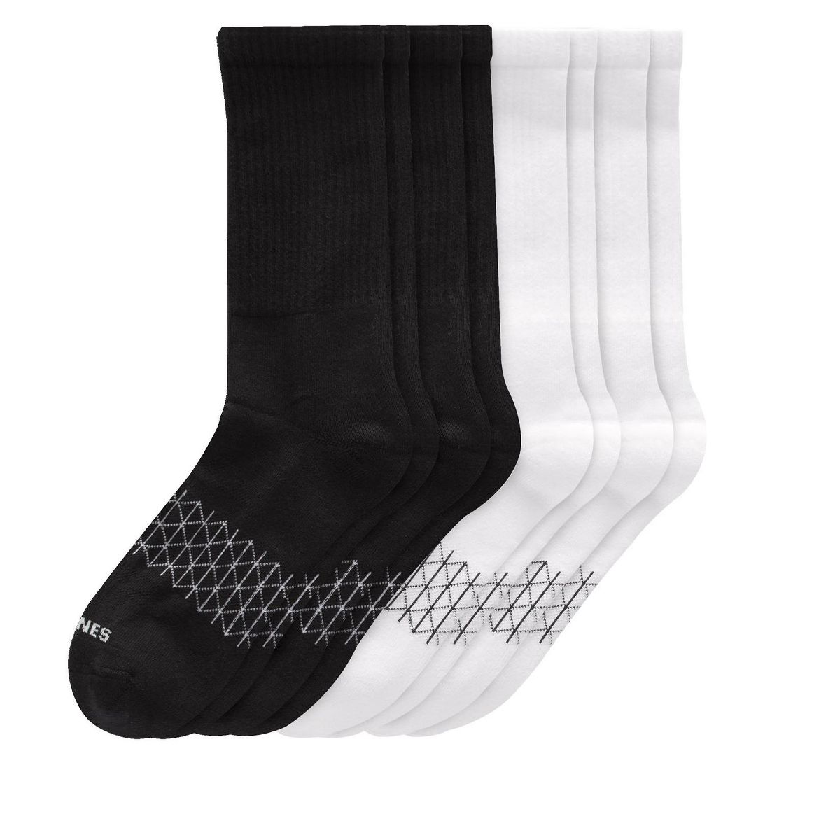 Hanes Absolute Active Men's Crew Socks Pack, 4-Pair Pack, Moisture Wicking, Seamless Toe, Cushioned - thumbnail 3