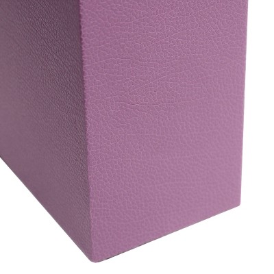 21" Purple Leather Modern Nightstand Lamp with White Shade