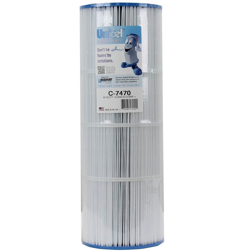 Unicel C-7470 80 Square Foot Media Replacement Pool Filter Cartridge with 170 Pleats, Compatible with Pentair Pool Products, Pac Fab, and Waterway, 1 of 6