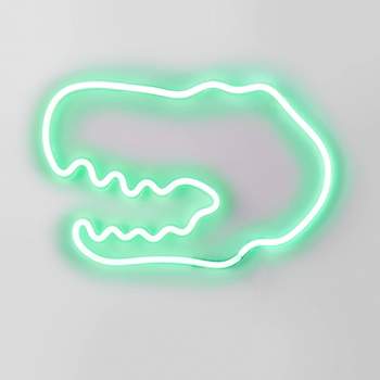 Neon Dinosaur GreenKids' Wall Decor - Pillowfort™
