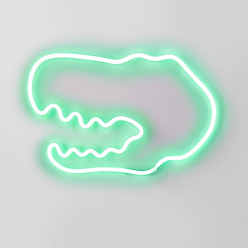 Neon Dinosaur GreenKids&#39; Wall Decor - Pillowfort&#8482;, 1 of 10