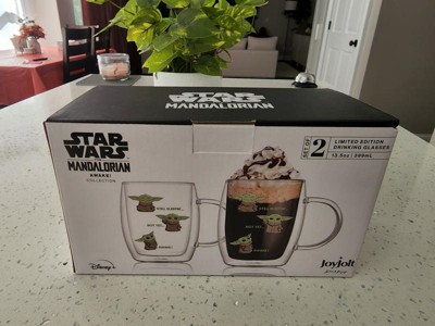 JoyJolt Star Wars The Mandalorian Mystic 13.5 oz. Clear Borosilicate-Glass  Double Wall Coffee Mugs (Set of 2) JSW10845 - The Home Depot