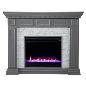 Dakesbury Faux Stone Electric Fireplace - SEI - 1 of 4