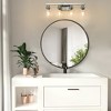 Dolonm 24" Modern 4-Light Bathroom Vanity Light Fixture - Brushed Nickel Finish with Clear Glass Shades(No Bulbs) - 3 of 4