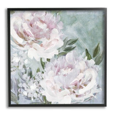 Stupell Industries Fluffy Pink Peonies Floral Framed Giclee Art
