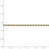 Black Bow Jewelry 2.25mm, 14k Yellow Gold, D/C Quadruple Rope Chain Anklet - 4 of 4