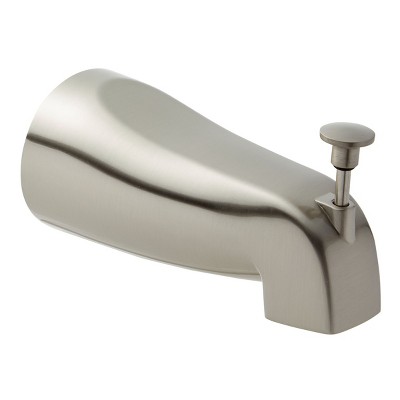 Brushed Nickel Wall Mounted Bathtub Spout with Diverter