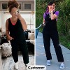EXLURA Womens High Roller Denim Bib Jumpsuits Casual Loose Overalls Baggy Jeans Romper with Pockets Outfits - 3 of 4