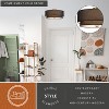 VAXCEL Burnaby Mid-Century Modern Semi Flush Mount Ceiling Light White Linen Drum Shade - 2 of 4