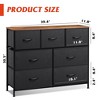 Aoibox 7 Drawer Dresser TV Stand Media Console Table with Metal Frame Wood Top for TV up to 45 Inch Black Rustic Brown - 3 of 4
