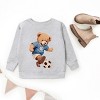 The Juniper Shop Watercolor Soccer Bear Youth Sweatshirt - 3 of 4