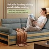 Luck Live 82.67 in.Stackable sofa bed, removable and washable cotton and linen fabric - 2 of 4
