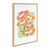 Kate and Laurel Sylvie Fluid Blooms 2 Framed Canvas by Maggie Stephenson, 23x33, Natural - 2 of 4