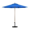 9' x 9' Round Wood Grain Steel Patio Umbrella Pacific Blue - Astella: Water-Resistant, Push-Up, No Assembly Required - 2 of 4
