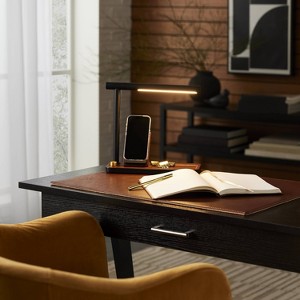 Wireless Charging Stand & Lamp (Includes LED Light Bulb) - Threshold™: Desk Lamp with USB Port, Qi Certified, Dimmable - 1 of 4