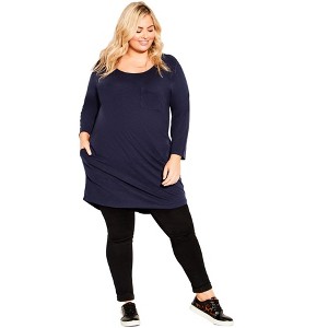 Avenue Women's Plus Size Marion Tunic - 1 of 4