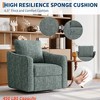 Swivel Accent Chair for Living Room, 360° Rotating Modern Linen Upholstered Armchair - Comfy Ergonomic Backrest Single Sofa for Reading, Bedroom - 4 of 4