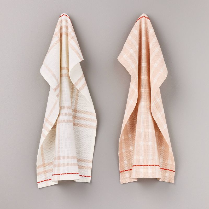 2ct Mixed Plaid Kitchen Towel Set - Hearth & Hand™ with Magnolia, 1 of 4