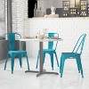Flash Furniture Commercial Grade Distressed Metal Indoor-Outdoor Stackable Chair - 4 of 4