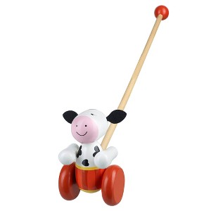 Orange Tree Toys: Push Along: Cow- Wooden Toy, Ages 1+ - 1 of 4