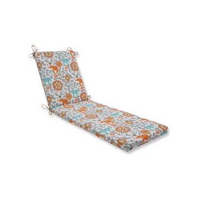 Indoor/Outdoor Menagerie Cayenne Gray Chaise Lounge Cushion - Pillow Perfect