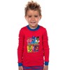 PJ Masks Toddler Boys Gekko Catboy Owlette 2 Piece Long Sleeve Striped Pajama Set Red - 4 of 4
