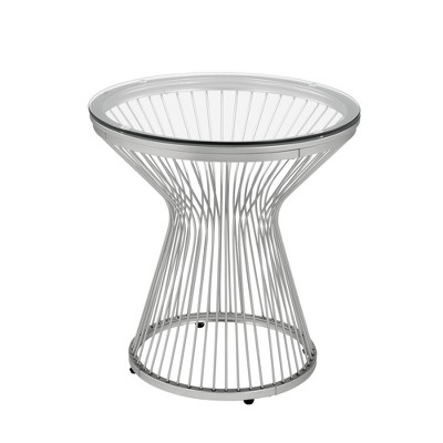 Poppy Round End Table Silver - Picket House Furnishings