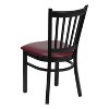 Emma and Oliver 2 Pack Vertical Back Metal Restaurant Chair - 3 of 4